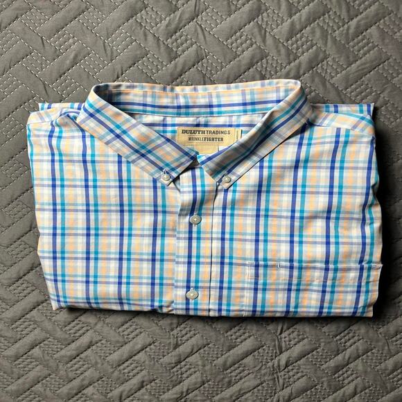 Duluth Trading Co Performance Button Up Men's XL Wrinkle Fighter Relaxed Fit - Picture 7 of 7